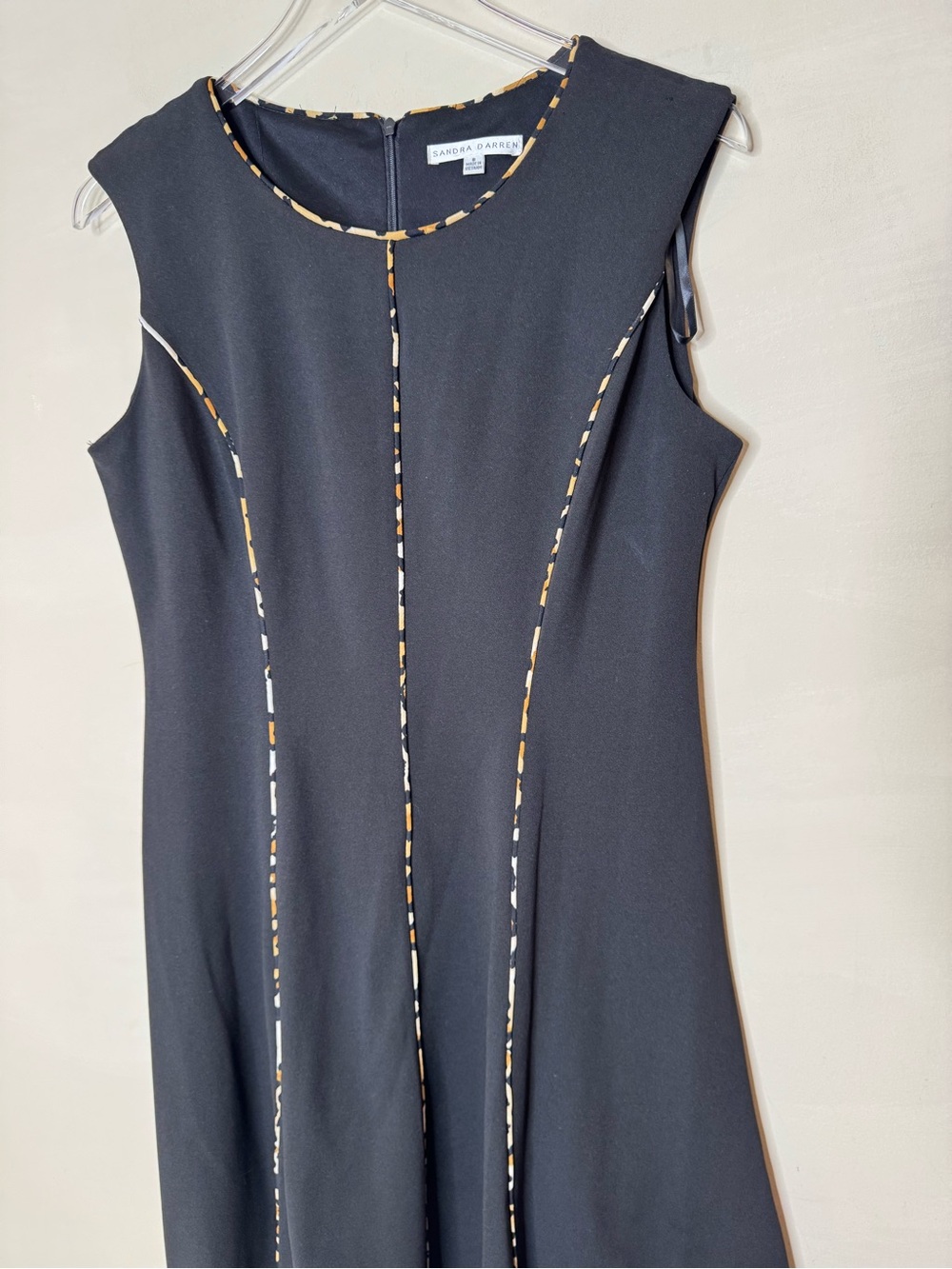 Sandra Darren Black Sleeveless Fit & Flare Dress Size 8 - Picture 4 of 9